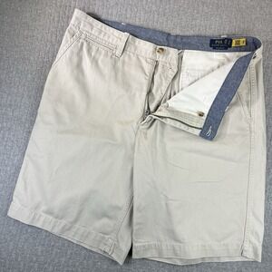 Polo Ralph Lauren relaxed fit Chino Golf Dress Shorts Men 36 Beige outdoor sport
